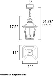 Maxim Lighting 1139CLBZ  Knoxville Outdoor Bronze