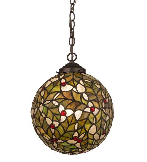 Meyda Tiffany Holly Ball 113902 Pendant Light - Mahogany Bronze