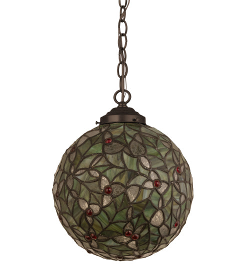 Meyda Tiffany Holly Ball 113902 Pendant Light - Mahogany Bronze