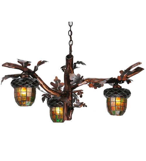 Meyda Tiffany Acorn Branch 113923 Chandelier Light - Burnished Copper