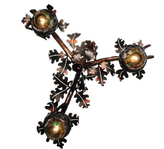 Meyda Tiffany Acorn Branch 113923 Chandelier Light - Burnished Copper
