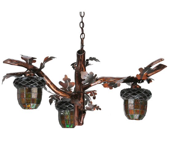 Meyda Tiffany Acorn Branch 113923 Chandelier Light - Burnished Copper