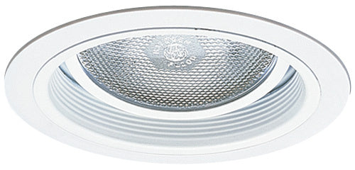 Elco Lighting EL478W  Adjustable Baffle Trim With Gimbal Front Lamping Recessed Light White