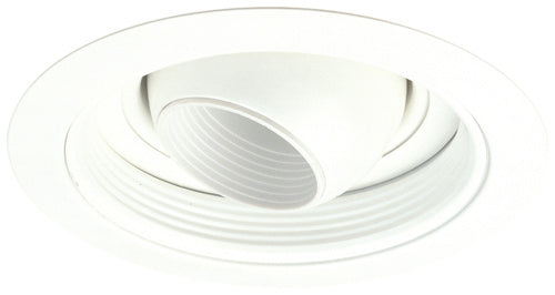 Elco Lighting EL5698W  Regressed Adjustable Eyeball With Baffle Trim Recessed Light White