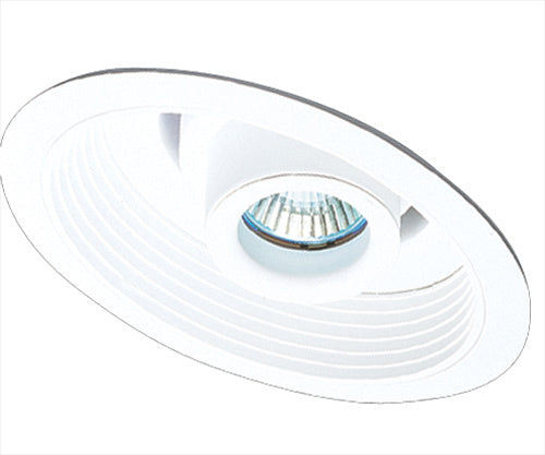 Elco Lighting EL610W  Sloped Adjustable Spot With Baffle Trim Recessed Light White