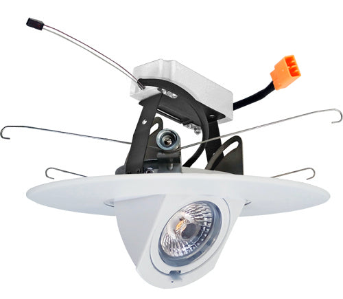 Elco Lighting EL69727W  Led Adjustable Pull Down Recessed Light White