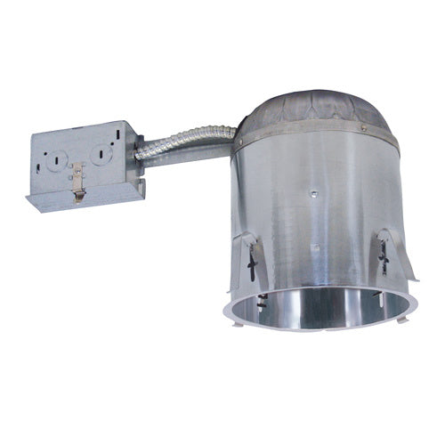 Elco Lighting EL7RICA-G24  Airtight Remodel Ic Housing With Base Socket Recessed Light Pewter, Nickel, Silver