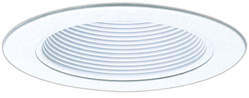 Elco Lighting EL993W  Phenolic Step Baffle Trim Recessed Light White