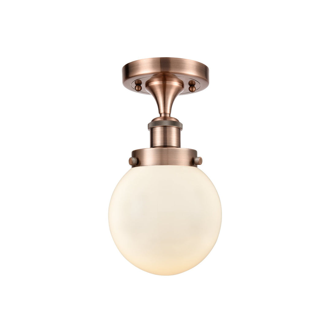 Innovations Ballston Urban 916-1C-AC-G201-6 Ceiling Light - Antique Copper