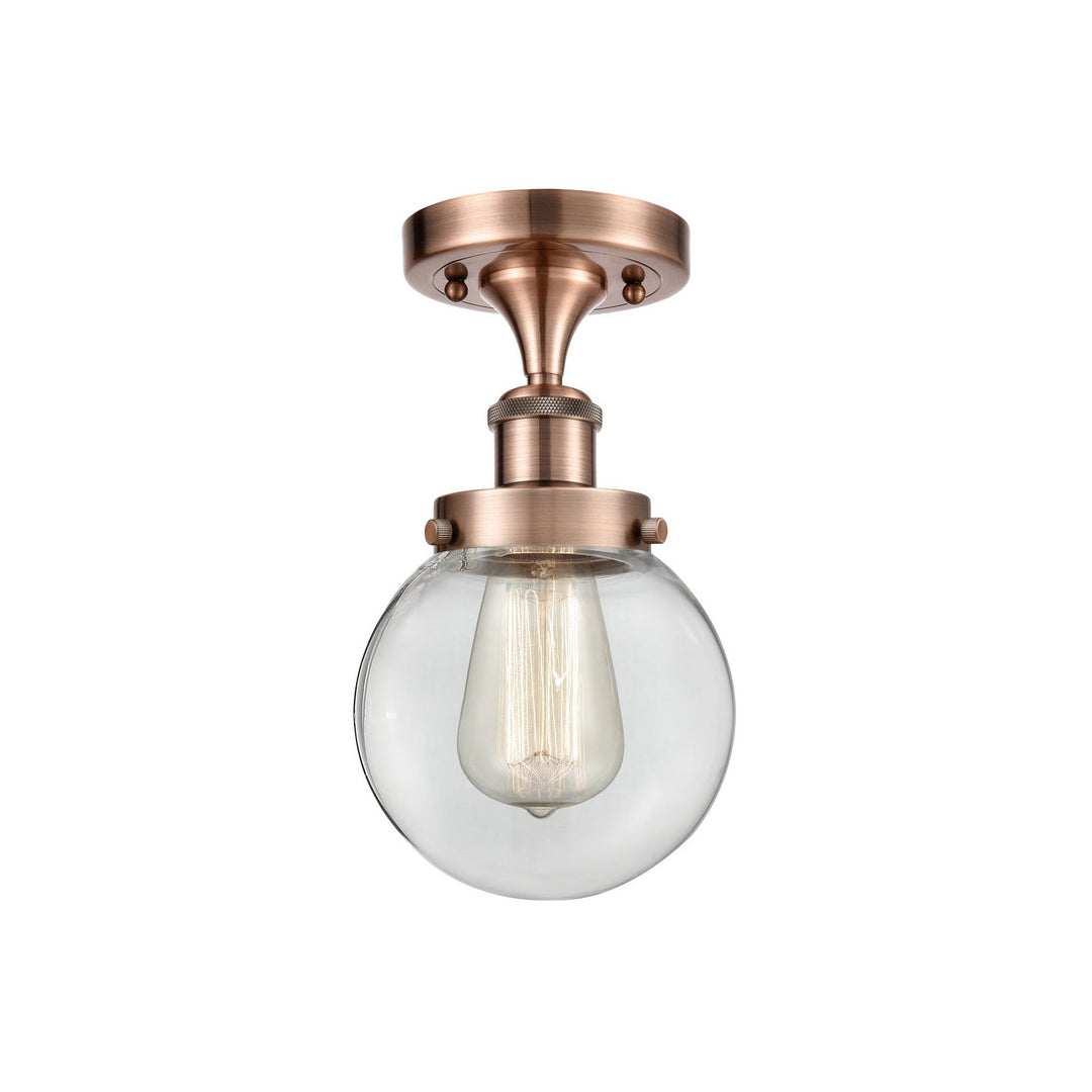 Innovations Ballston Urban 916-1C-AC-G202-6 Ceiling Light - Antique Copper