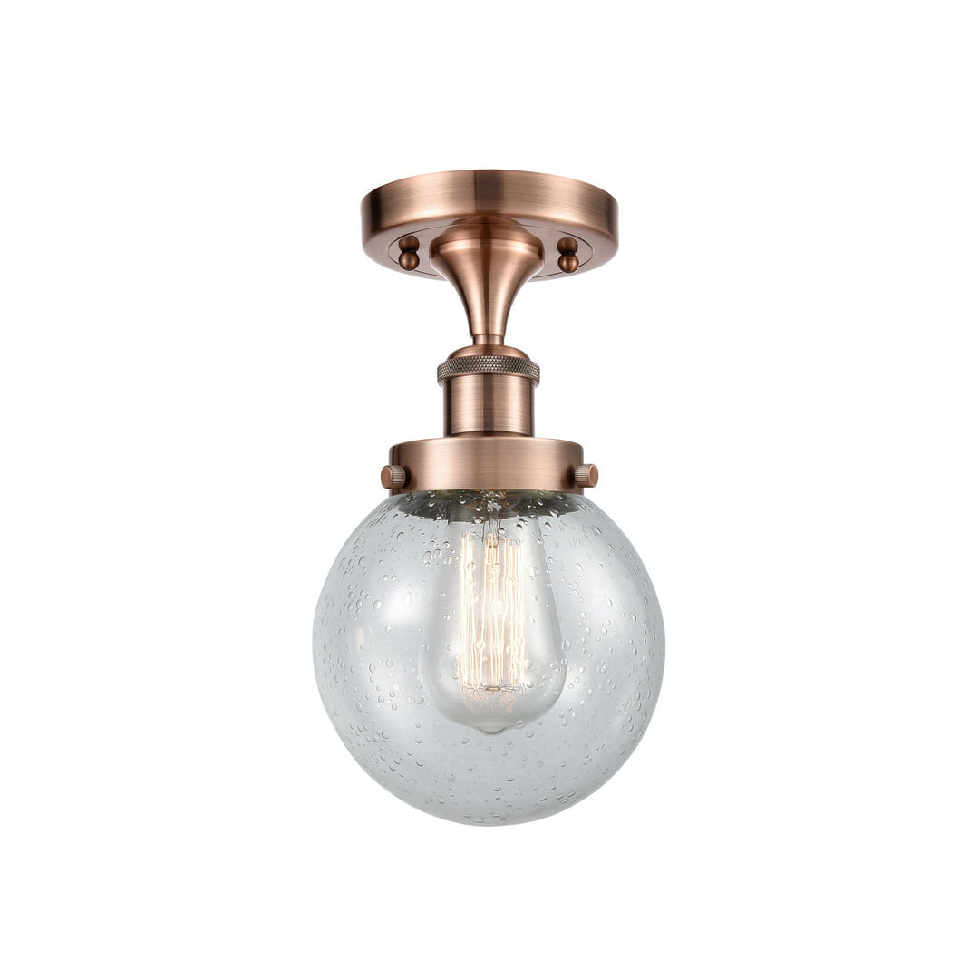 Innovations Ballston Urban 916-1C-AC-G204-6 Ceiling Light - Antique Copper