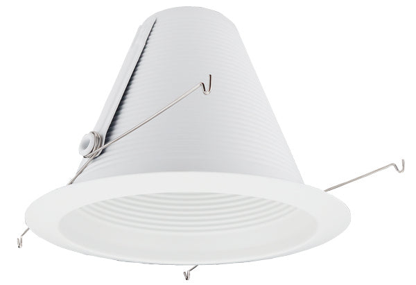 Elco Lighting ELM300W  Airtight Metal Baffle Cone With Torsion Springs Trim Recessed Light White