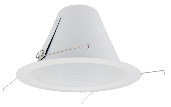Elco Lighting ELM305W  Shallow Airtight Baffle With Torsion Springs Trim Recessed Light White