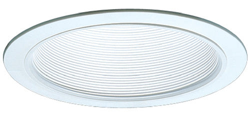 Elco Lighting ELM40W  Metal Stepped Baffle Trim Recessed Light White