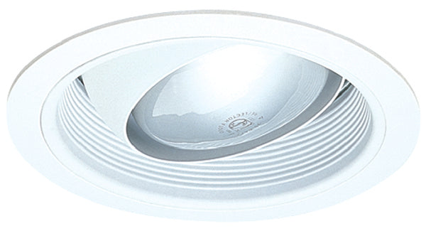 Elco Lighting ELM48W  Regressed Eyeball With Baffle Trim Recessed Light White
