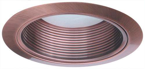 Elco Lighting ELM530KCP  Metal Stepped Baffle With Socket Bracket Trim Recessed Light Copper/Antique/Verde
