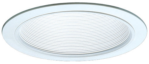 Elco Lighting ELP30W  Phenolic Step Baffle Trim Recessed Light White