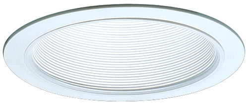 Elco Lighting ELP40W  Phenolic Step Baffle Trim Recessed Light White