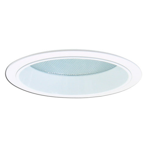 Elco Lighting ELS426W  Reflector With Regressed Prismatic Glass Lens Trim Recessed Light White