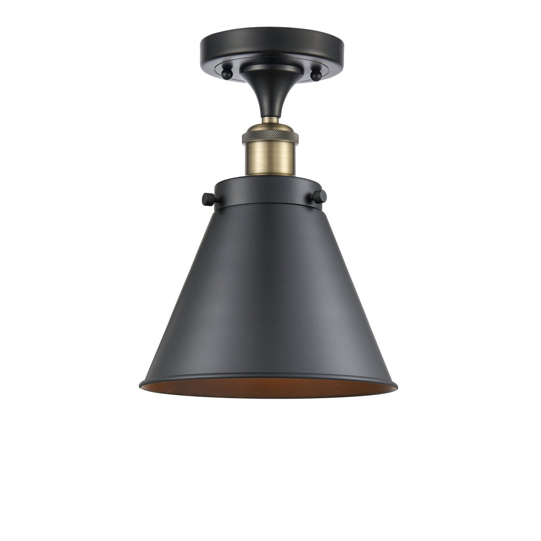 Innovations Ballston Urban 916-1C-BAB-M13-BK-LED Ceiling Light - Black Antique Brass