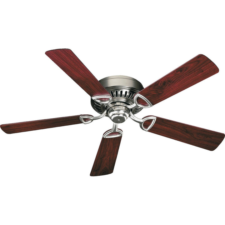 Quorum MEDALLION 52 51525-6522 Ceiling Fan 52 in. - Satin Nickel, Dark Oak/Rosewood