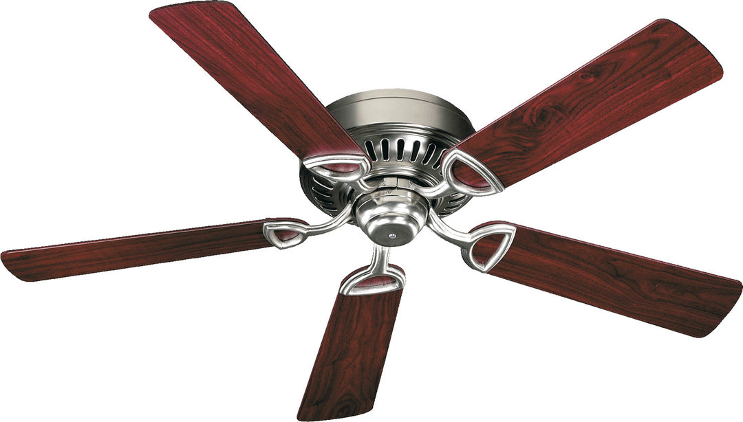 Quorum MEDALLION 52 51525-6522 Ceiling Fan 52 in. - Satin Nickel, Dark Oak/Rosewood