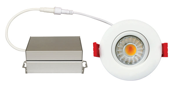 Elco Lighting ERT31830W  Led Gimbal Lights (600 Lm) Recessed Light White