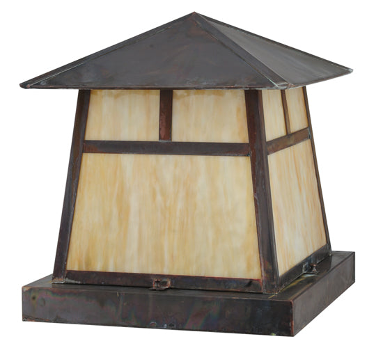Meyda Tiffany Lighting 114110 Stillwater Four Light Pier Mount Outdoor Copper/Antique/Verde