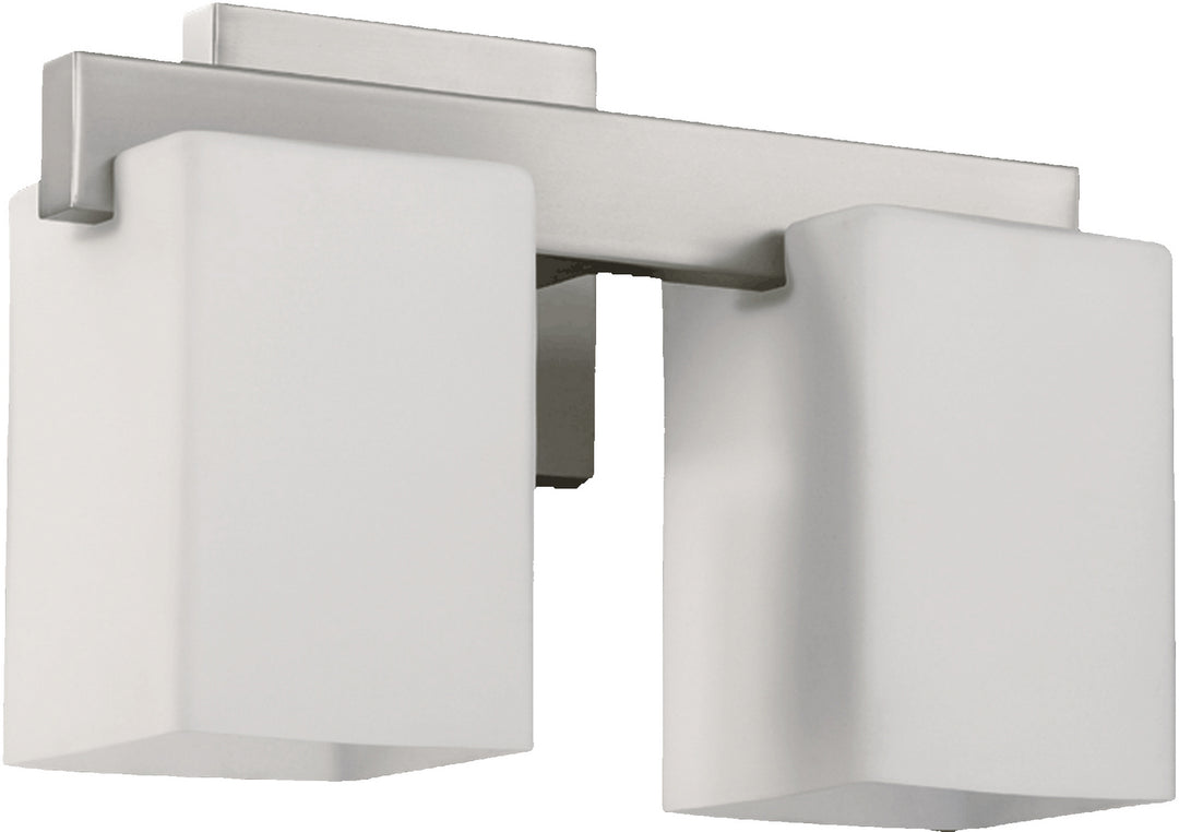 Quorum Modus 5476-2-65 Bath Vanity Light 12 in. wide - Satin Nickel, Combo1/Combo1/