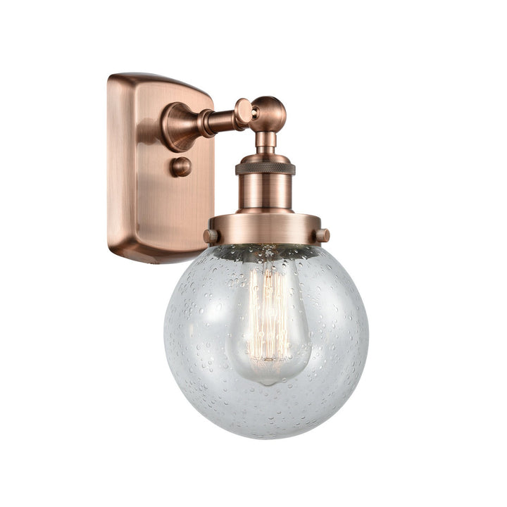 Innovations Ballston Urban 916-1W-AC-G204-6-LED Wall Sconce Light - Antique Copper