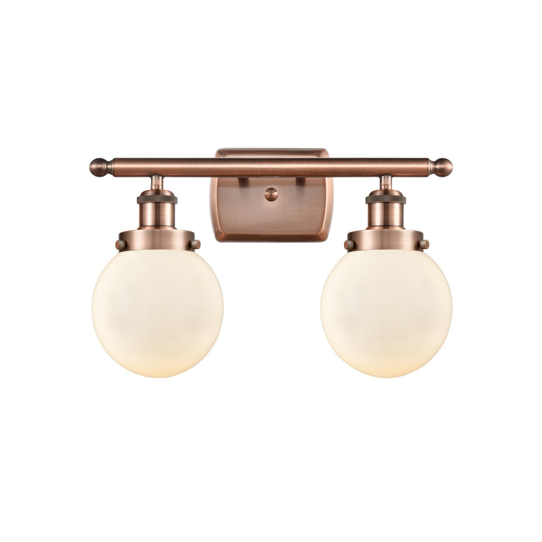 Innovations Ballston Urban 916-2W-AC-G201-6 Bath Vanity Light 16 in. wide - Antique Copper