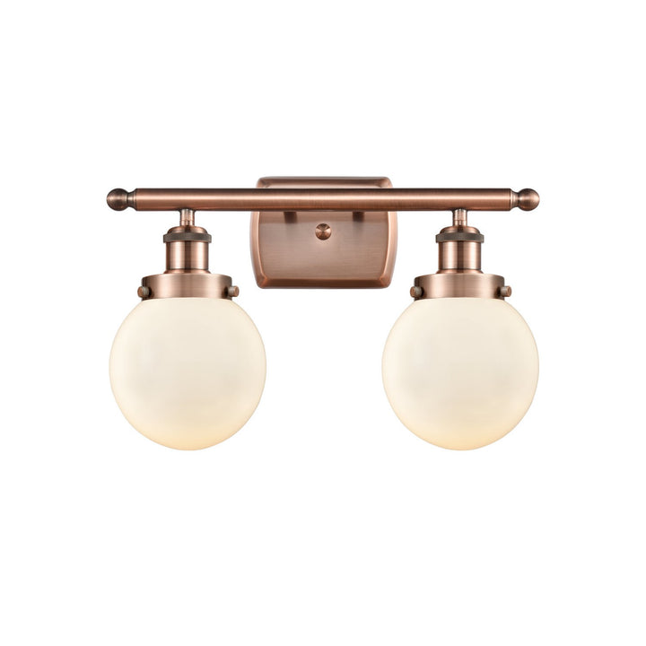 Innovations Ballston Urban 916-2W-AC-G201-6 Bath Vanity Light 16 in. wide - Antique Copper