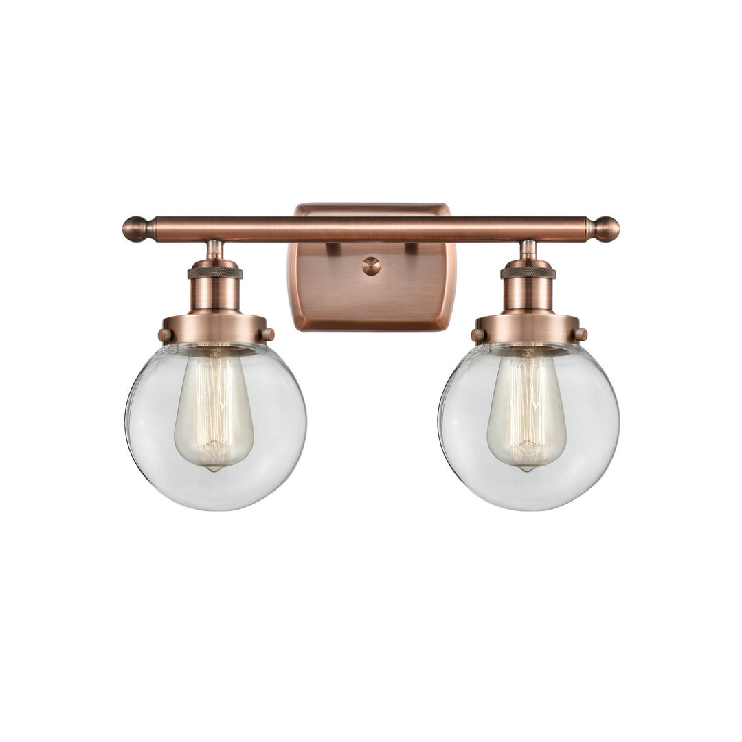 Innovations Ballston Urban 916-2W-AC-G202-6 Bath Vanity Light 16 in. wide - Antique Copper