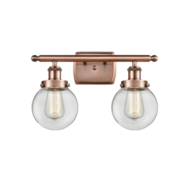 Innovations Ballston Urban 916-2W-AC-G202-6 Bath Vanity Light 16 in. wide - Antique Copper