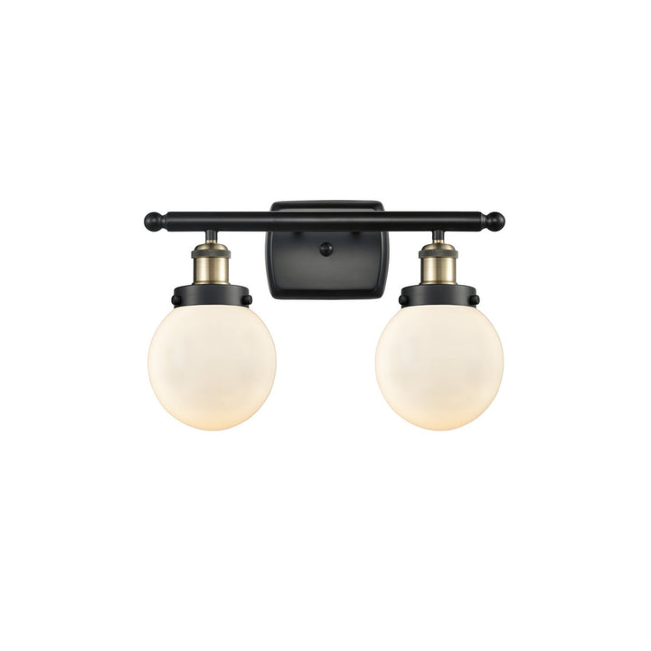 Innovations Ballston Urban 916-2W-BAB-G201-6 Bath Vanity Light 16 in. wide - Black Antique Brass