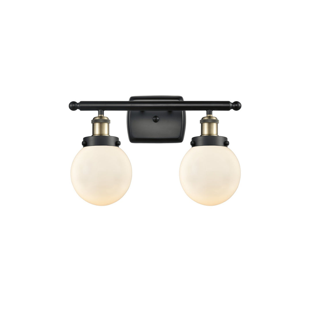 Innovations Ballston Urban 916-2W-BAB-G201-6-LED Bath Vanity Light 16 in. wide - Black Antique Brass