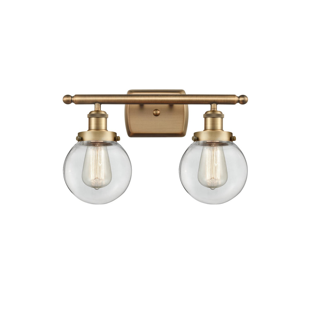 Innovations Ballston Urban 916-2W-BB-G202-6 Bath Vanity Light 16 in. wide - Brushed Brass