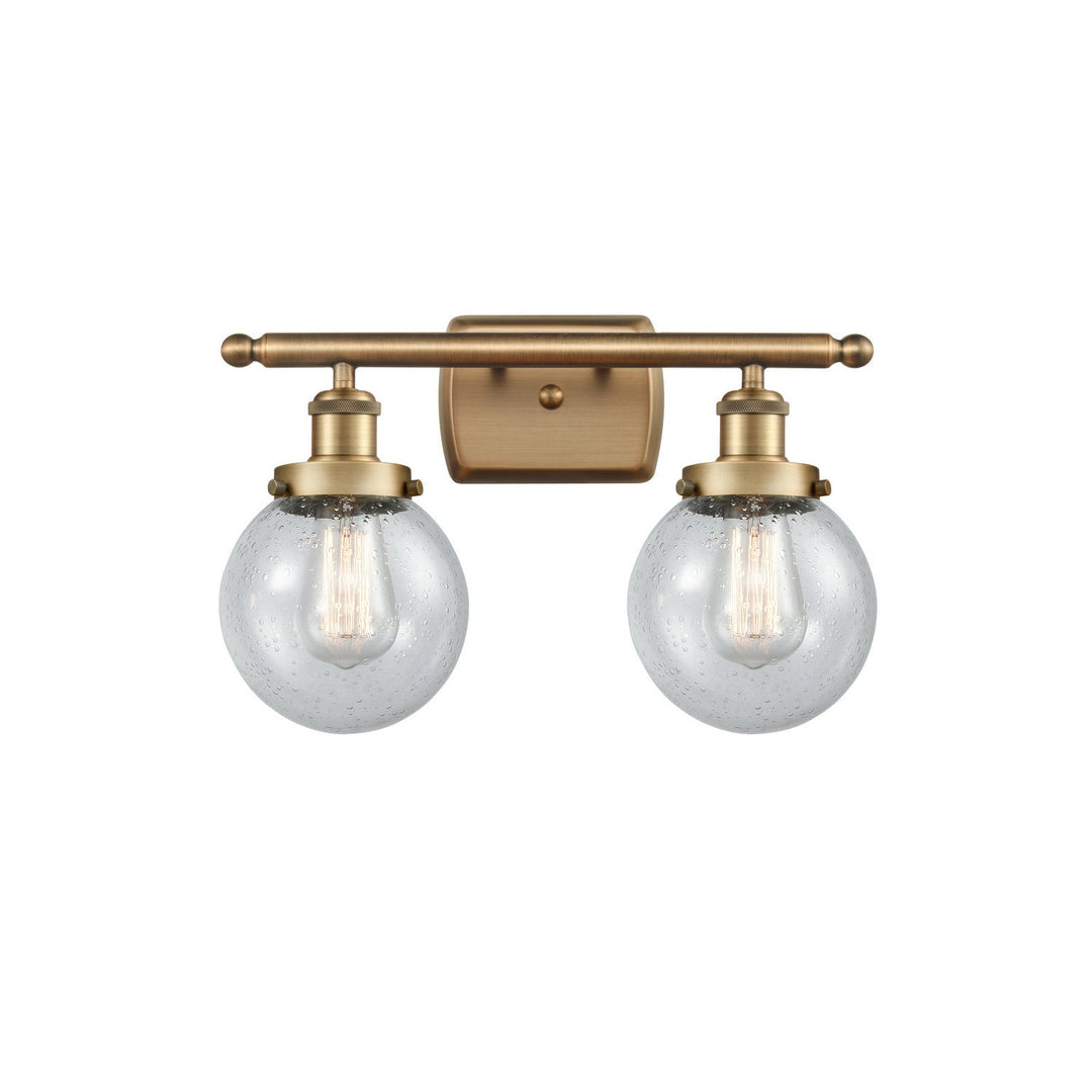 Innovations Ballston Urban 916-2W-BB-G204-6-LED Bath Vanity Light 16 in. wide - Brushed Brass
