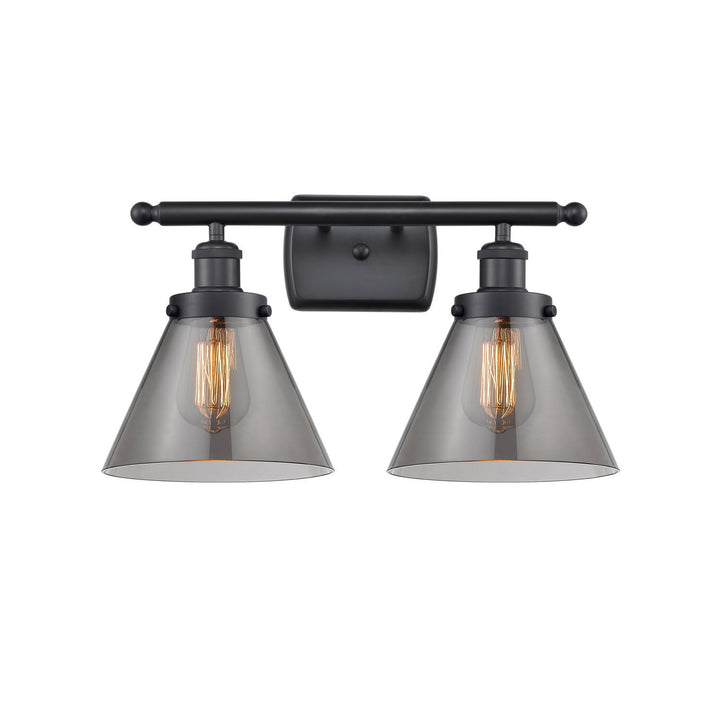 Innovations Ballston Urban 916-2W-BK-G43 Bath Vanity Light 18 in. wide - Matte Black