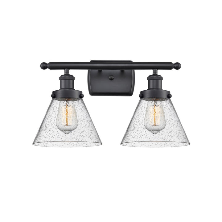 Innovations Ballston Urban 916-2W-BK-G44 Bath Vanity Light 18 in. wide - Matte Black