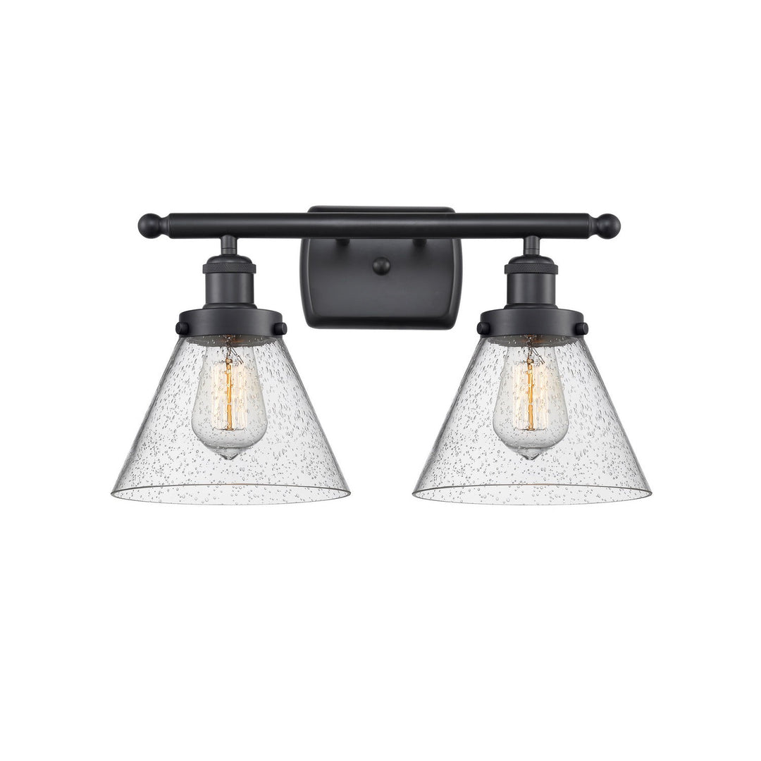 Innovations Ballston Urban 916-2W-BK-G44-LED Bath Vanity Light 18 in. wide - Matte Black