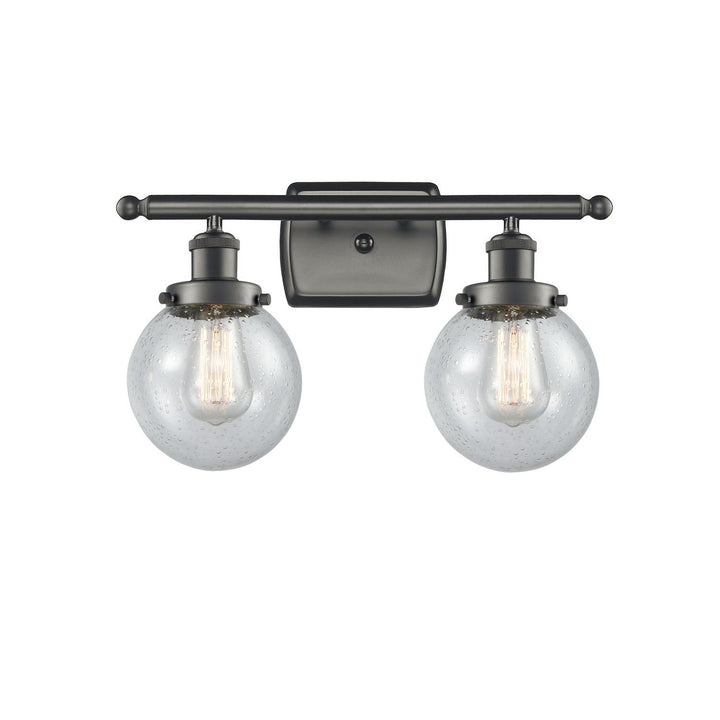 Innovations Ballston Urban 916-2W-OB-G204-6-LED Bath Vanity Light 16 in. wide - Oil Rubbed Bronze