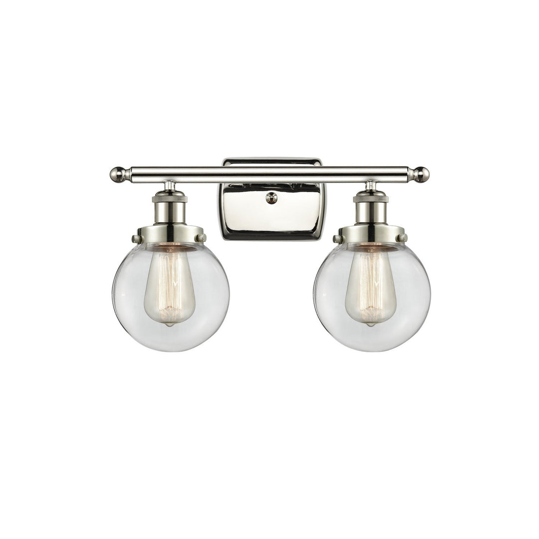 Innovations Ballston Urban 916-2W-PN-G202-6 Bath Vanity Light 16 in. wide - Polished Nickel