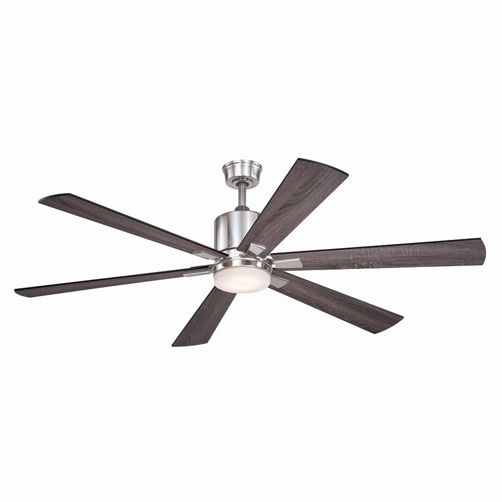 Vaxcel Wheelock F0078 Ceiling Fan - Satin Nickel, Black-Driftwood/