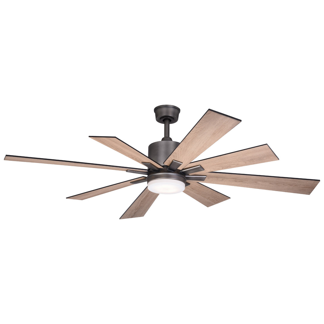 Vaxcel Crawford F0081 Ceiling Fan - Dark Nickel, Oak-Black Walnut/