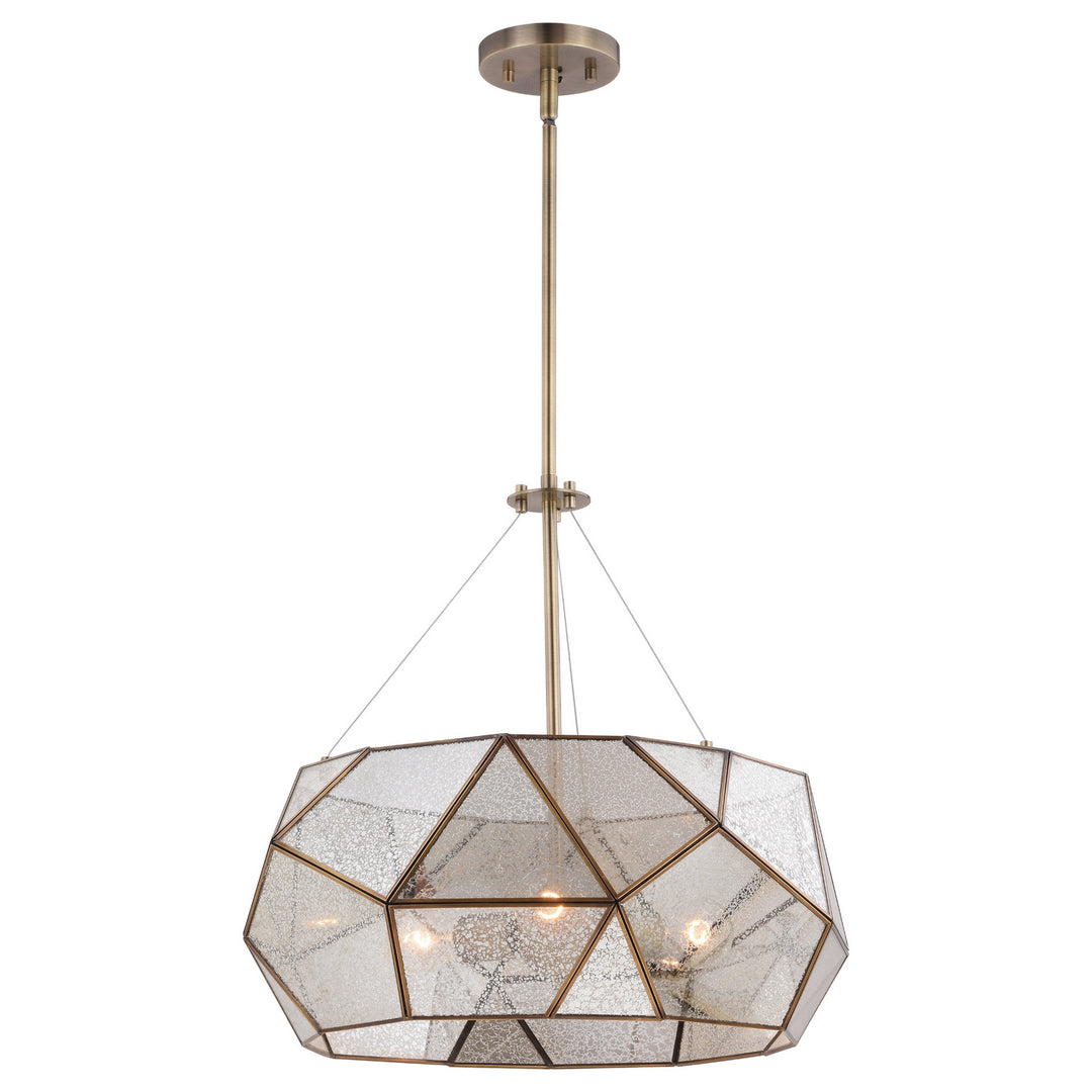 Vaxcel Euclid P0317 Pendant Light - Aged Brass