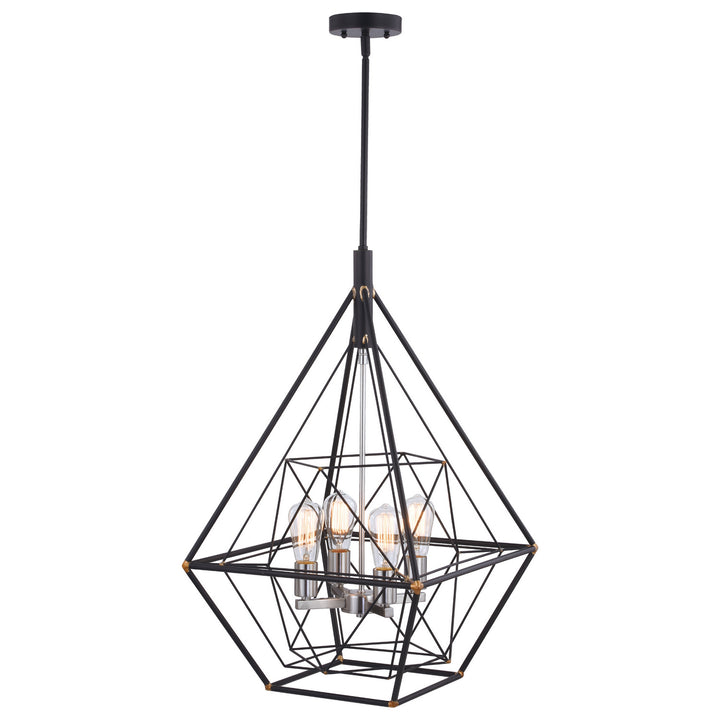 Vaxcel Bartlett P0328 Pendant Light - Oil Rubbed Bronze and Satin Nickel