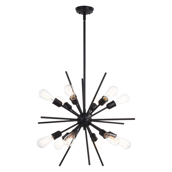 Vaxcel Estelle P0343 Chandelier Light - Matte Black