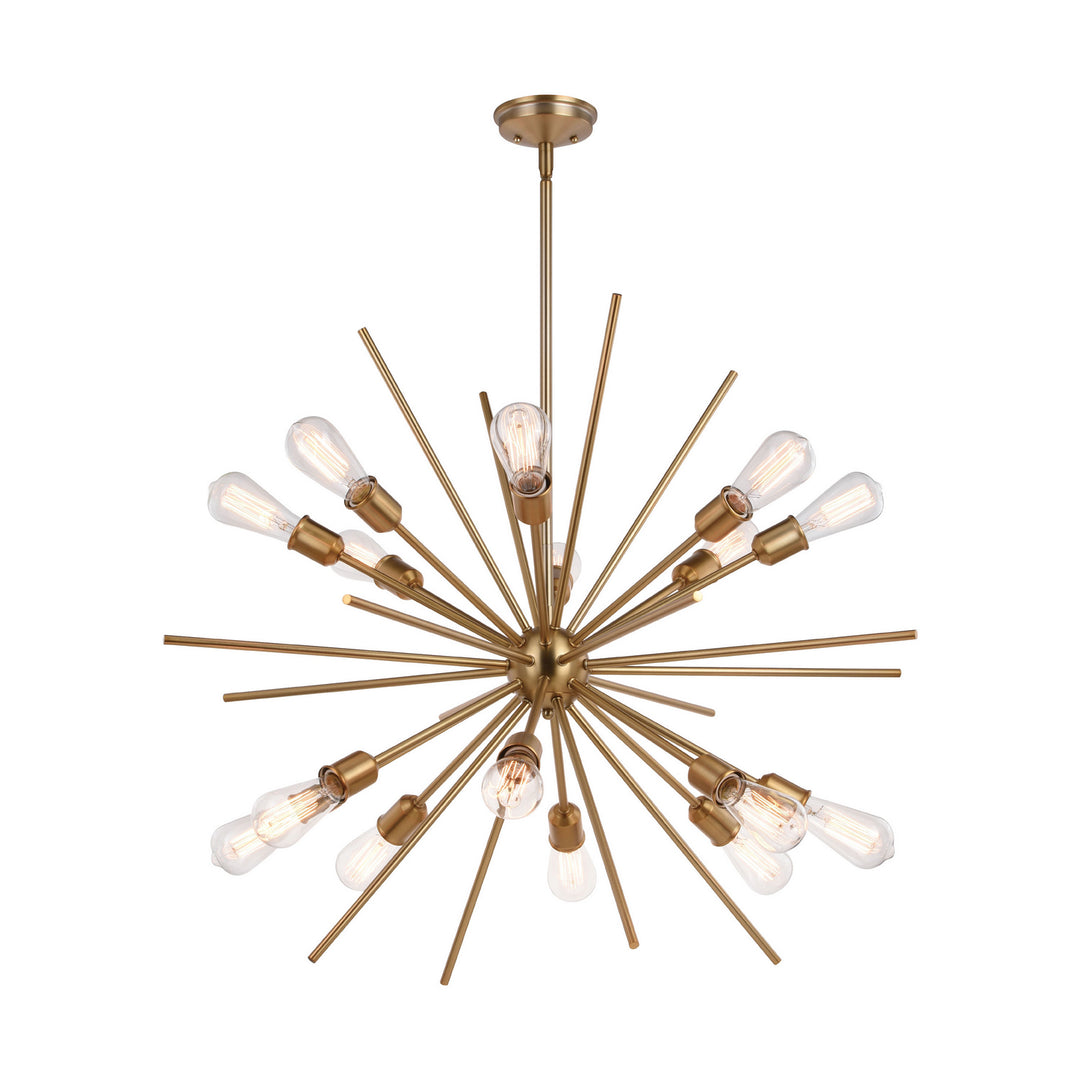 Vaxcel Estelle P0344 Chandelier Light - Natural Brass