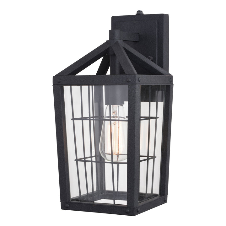 Vaxcel Lighting T0589 Gage One Light Outdoor Wall Mount Outdoor Black